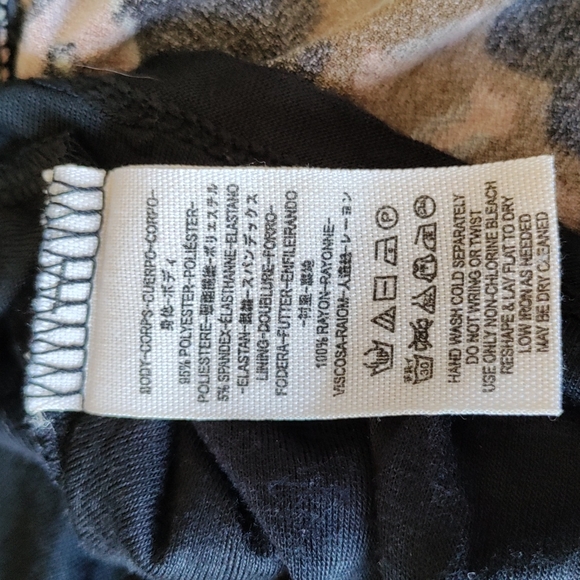 Free People Stella Knit Mock Neck Printed Long Sleeve Mini Dress Size M - Picture 9 of 9